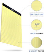 Alitte Yellow Legal Notepads 8.5 x 11, No Ink Bleeding - Image 2