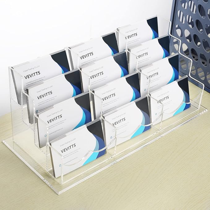 Vevitts Business Acrylic Card Holder Display - Image 4