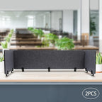 ReFocus Raw Clamp-On Acoustic Desk Divider Mounted Privacy Panel Set – Reduce - Image 4