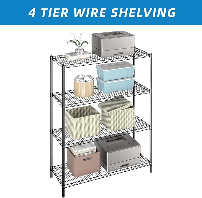 Guan River 4-Shelf Adjustable Metal Shelf Wire Shelving Unit Heavy Duty Storage - Image 6