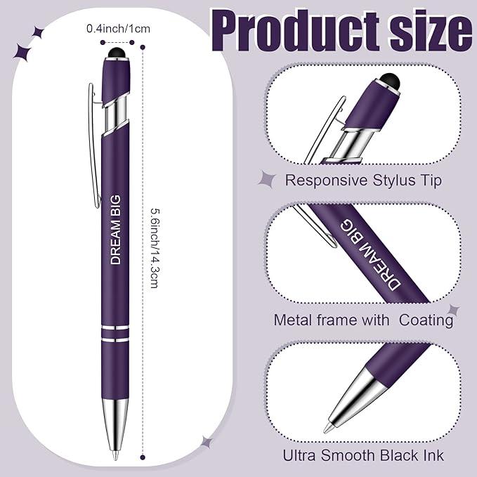 Zonon 12 Pcs Inspirational Pens Bulk Funny Ballpoint Pen - Image 2