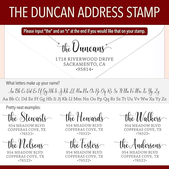 The Duncans Personalized Self-Inking Address Stamp | Envelope Return Address - Image 3