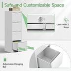 4-Drawer File Cabinet with Lock, Metal Vertical Filing Cabinets - Image 5