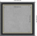 Amanti Art Black Framed Magnetic Board 15x15 X-Small Vision Board - Image 4