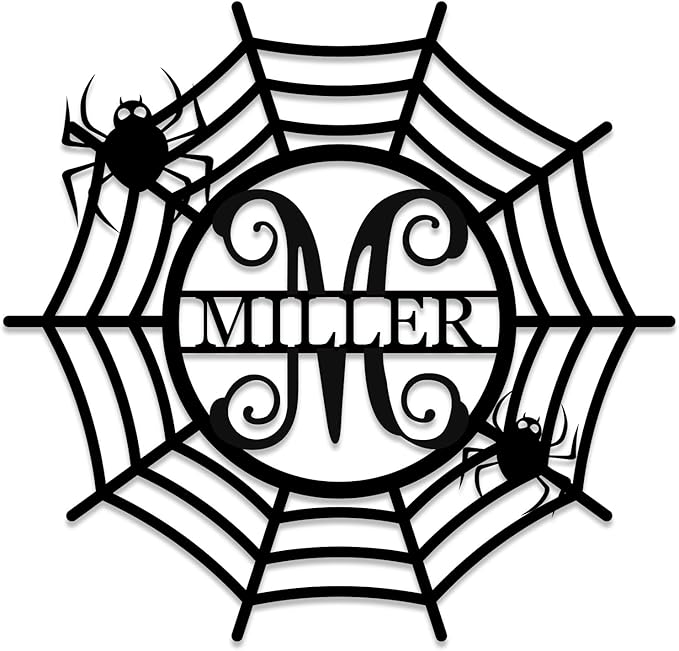 Personalized Halloween Sign, Halloween Door Decor, Initial Door Sign, Custom by ENFODREAM