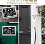 Weather Station Indoor Outdoor Thermometer Wireless, Home Atomic Clock - Image 6