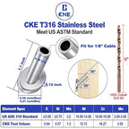 CKE 40 Pack T316 Marine Grade Stainless Steel 30 Degree Angle Beveled Protector - Image 2