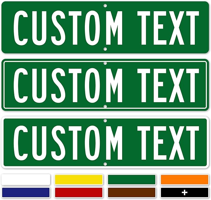 Custom Street Sign, Road/Address Sign, 8 Colors, Reflective Option, Mounting by MySignCenter