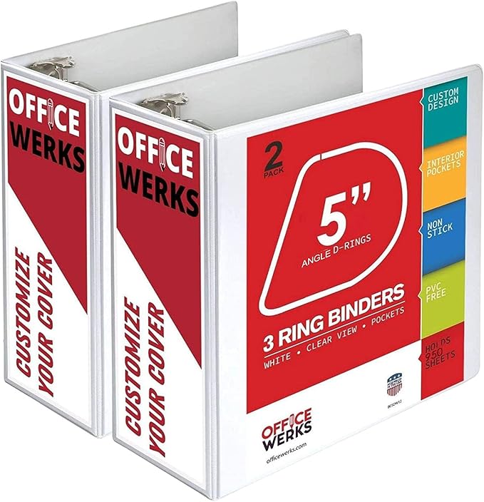 2 Pack of 5 Inch 3 Ring Binder by Unknown