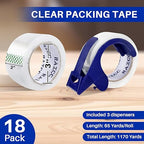 RAZCC Clear Packing Tape, 18 Rolls Heavy Duty Packaging Tape - Image 2