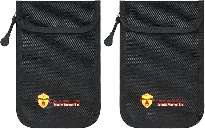 2 Pack Small Fireproof Wallet Pouch, Non-Itchy Waterproof Cash Bag by Unknown