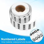 PATIKIL 0.8 x 1.6 Inch Inventory Number Sticker, 2 Roll 9001 to 10000 - Image 3