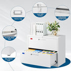 PEUKC 2 Drawer File Cabinet, Lateral Filing Cabinets - Image 5