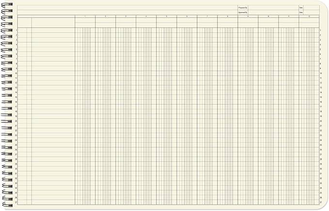 BookFactory Accounting Ledger Notebook/Large 12 Column Accounting Ledger - Image 3