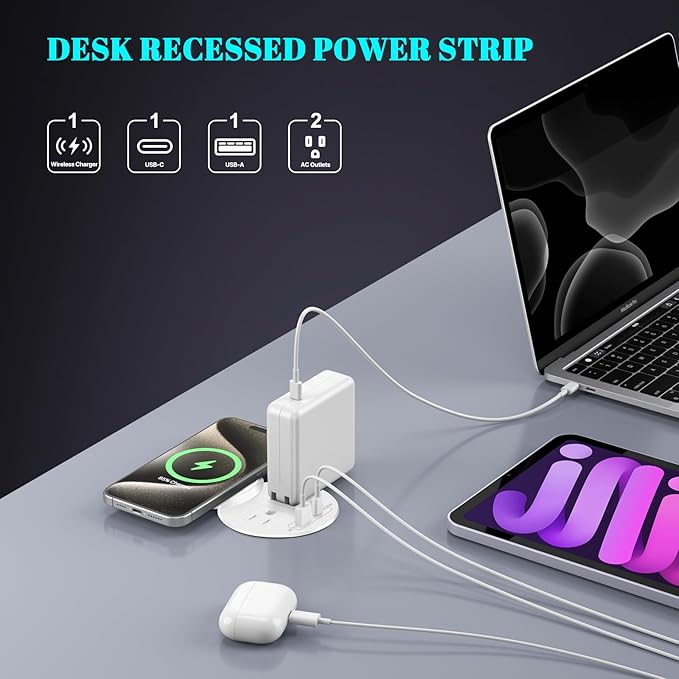 PD 20W USB C Desk Power Grommet - Image 2