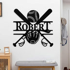 Personalized Baseball Metal Sign Custom Name Sign Baseball Player Gift Boys - Image 9