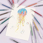 Grabie Glitter Gel Pens, 18 Colors Metallic Glitter Pens & Gel Ink Pens - Image 5