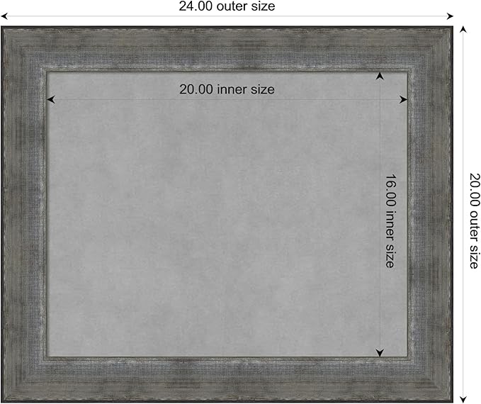 Amanti Art Silver Framed Magnetic Board 20x24 Small Vision Board - Image 3