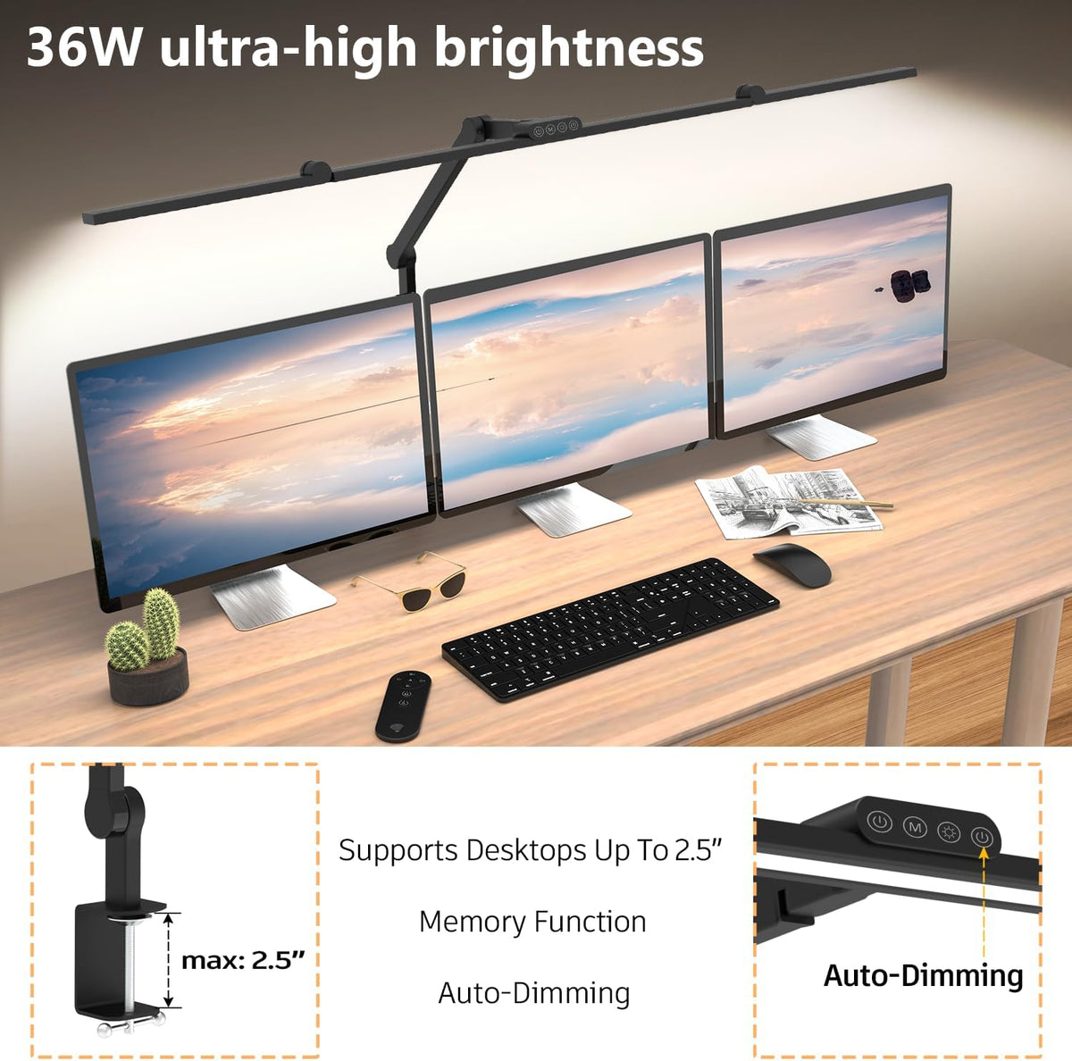 3000 lumen ultra bright architect desk lamp with shown in use