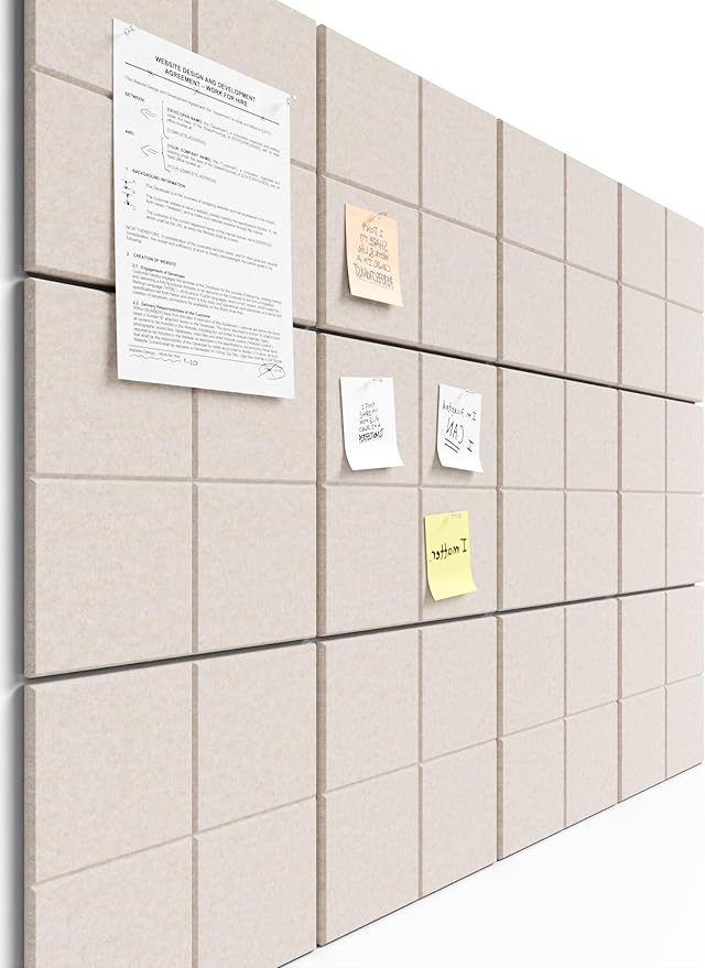 Bumusty Large Cork Board Alternative-47 x35 Felt Bulletin Board Tiles, by Bumusty