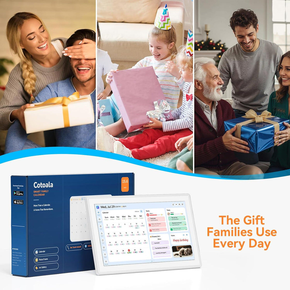 21.5" Smart Digital Calendar - Family Hub Planner with Chort Chart