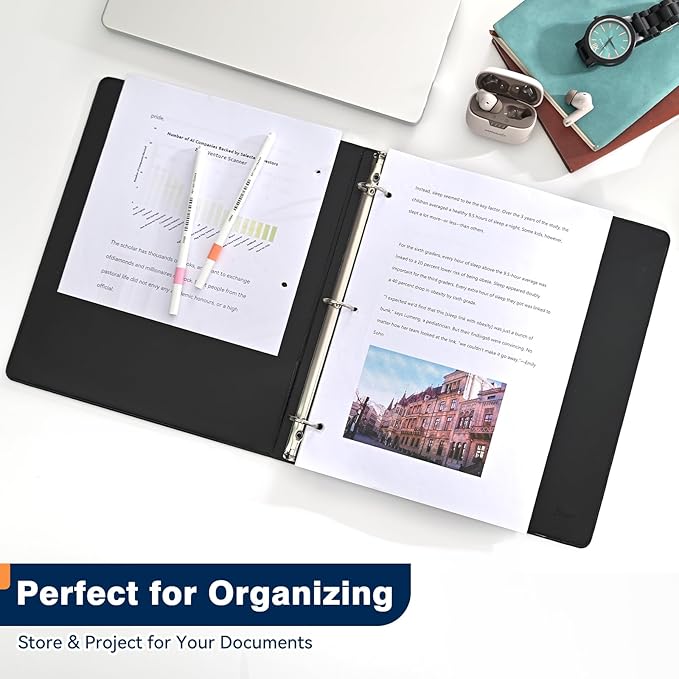 Basic 1-inch 3 Ring Binder -1'' Binders - Image 5