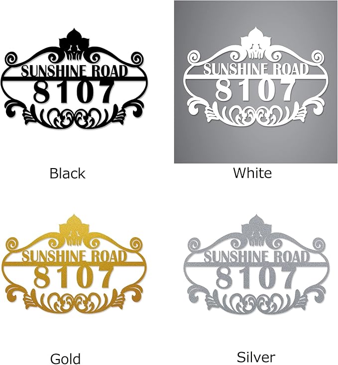 Personalized Vintage Styling Metal House Numbers - Image 5