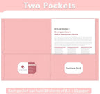 Two Pocket Folders, PANDRI 30 Pack 2 Pocket Folders, Letter Size Paper File - Image 4