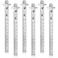 6 Pieces 6 Inch 15 cm Pocket Ruler Flexible Precision Stainless Steel Ruler by Frienda