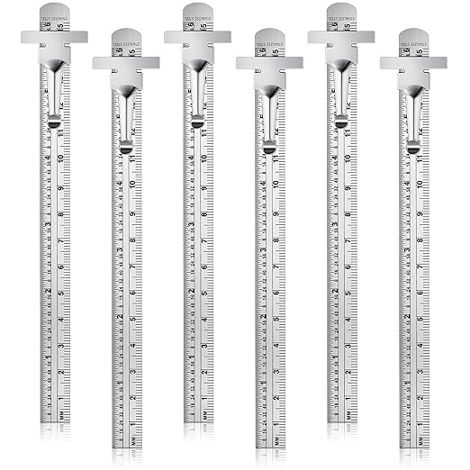 6 Pieces 6 Inch 15 cm Pocket Ruler Flexible Precision Stainless Steel Ruler by Frienda