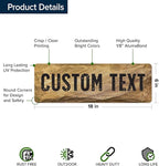 Custom Sign, Custom Street Sign, 11 Font Colors, 13 Font Styles, 4 Hole Options - Image 6