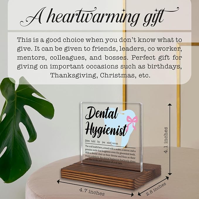Dental Hygienist Gift Desk Decor Sign, Appreciation Plaque - Image 4