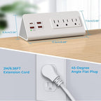 Nightstand Power Strip with USB C, Haiaoyyds Desk Edge Mount Power Hub with 3 - Image 5