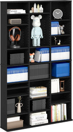 Furinno Jaya DVD Shelf, 24-Shelf Wide CD Rack, Media Shelf by Furinno-FitsYourSpaceFitsYourBudget