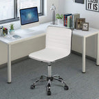 Yaheetech L-Shaped Corner White Desk and White Chair | USB ports, storage drawer and shelf, space-saving corner fit, modern style, sturdy frame, for home office or gaming.