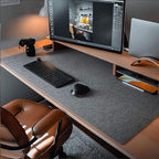 Felt Desk Mat, 35.5" x 15.8" Inches, Large Keyboard Mat, Wool Desk Pad by PremiumDeskPadatDawnTrees