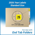2026 Year Labels, Doctor Stuff 2026 Chart Stickers, Fluorescent Yellow Color - Image 3