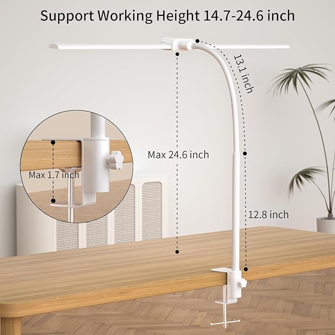 KableRika Desk lamp, Double Head LED Desk Lamp - Image 5