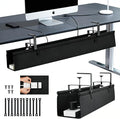 Oxford Cloth Under Desk Cable Management Tray, No-Drill 36" Desk Cable by Atrastout