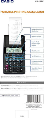 Casio HR-10RC Mini Desktop Printing Calculator | Portable | 12-Digit Display | - Image 5