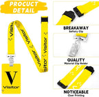 PerKoop 25 Pack Visitor Badge Lanyards Volunteer Badge Holder - Image 3