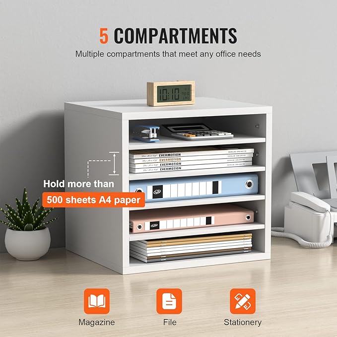 VEVOR Literature Organizers, 5 Compartments Office Mailbox - Image 4