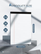 36 Pack Small Legal Pads 5x8 White Note Pads 5x8 College Ruled Paper Tablets - Image 2