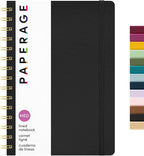 PAPERAGE Lined Spiral Journal Notebook, 160 Pages, Hardcover Journal by PAPERAGE