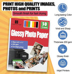 NICKANG Glossy Photo Paper 8.5x11, 53 LB/200 gsm, 30 Sheets, Letter Size - Image 6