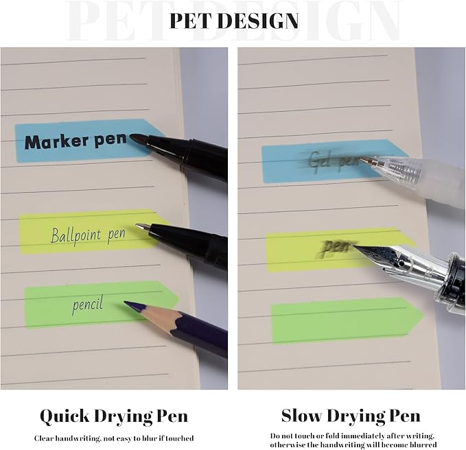 Golcellia Fluorescent Translucent Sticky Note Flags, Arrow Sticky Notes - Image 4