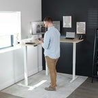 VIVO Electric Corner 63 x 55 inch L-Shaped Standing Desk, Memory Height - Image 2