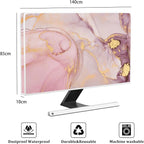 Baocicco Pink Gold Marble Waterproof Screen TV Cover 58, 60 Inch Decorative - Image 2