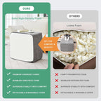 23.6'' square pouf boneless ottoman foot rest with, package contents