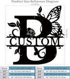 Personalized Custom Letter Name metal Signs, Custom Black Letter Monogram Wall - Image 5